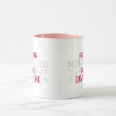 POM MOM Schattige Pompom Typografie Twee Tons Mok (Midden)