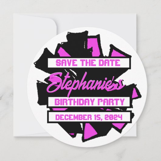 Pom Pom #3 Uitnodiging (Voorkant)