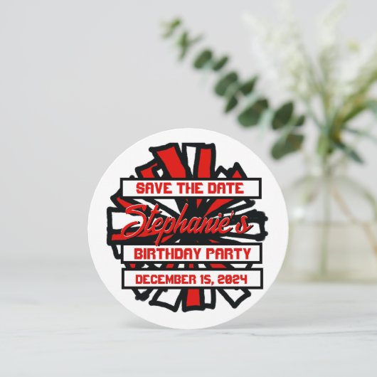 POM POM #7 Uitnodiging (Staand voorkant)