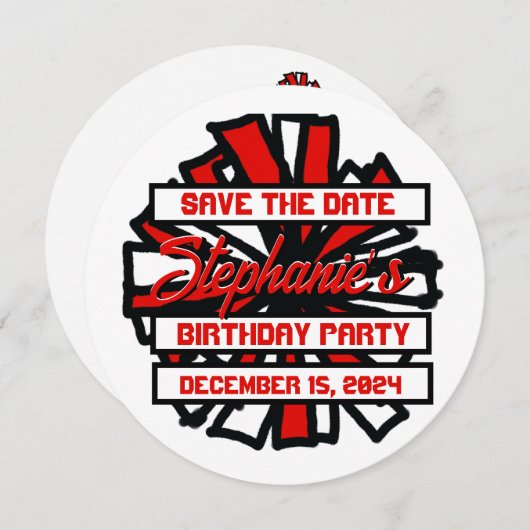 POM POM #8 Uitnodiging (Voorkant / Achterkant)