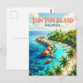 Pom Pom-eiland Maleisië Briefkaart (Voorkant / Achterkant)