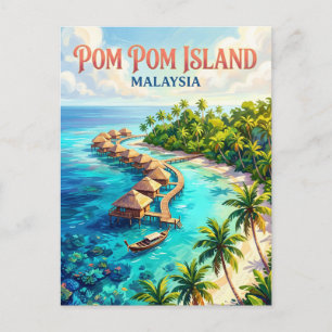 Pom Pom-eiland Maleisië Briefkaart