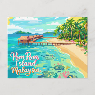 Pom Pom-eiland Maleisië Briefkaart