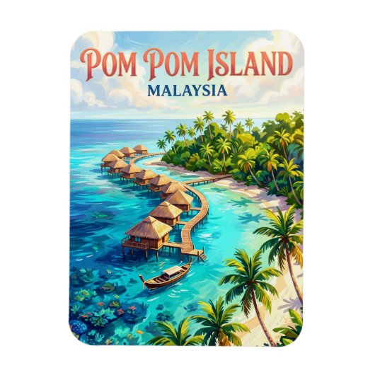 Pom Pom-eiland Maleisië Magneet (Verticaal)