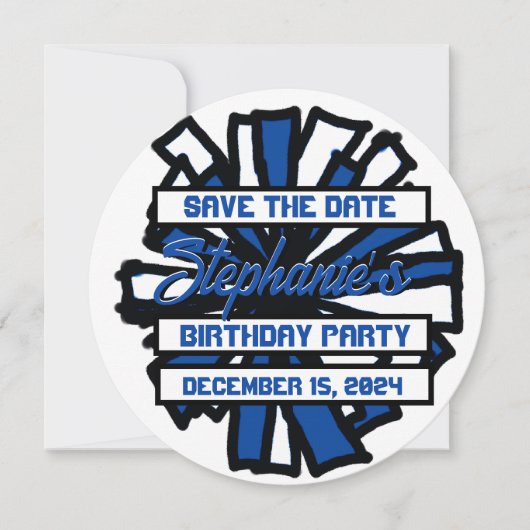 Pom Pom Flat Uitnodiging, #2 Kaart (Voorkant)