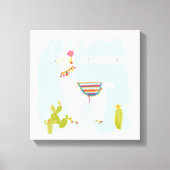 Pom Pom Llama Rama- Llater Llosers Canvas Afdruk (Voorkant)