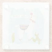 Pom Pom Llama Rama- Llater Llosers Glazen Onderzetter (Achterkant)