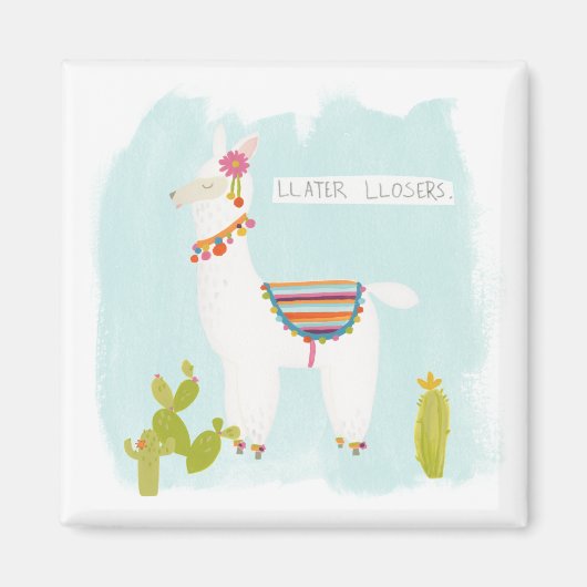 Pom Pom Llama Rama- Llater Llosers Magneet (Voorkant)