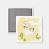 Pom Pom Llama Rama - Sparen de Drama voor Uw Llama Magneet (Voorkant / Achterkant)