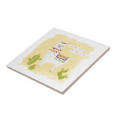 Pom Pom Llama Rama - Sparen de Drama voor Uw Llama Tegeltje (Zijkant)