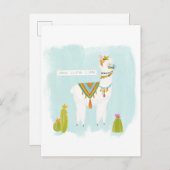 Pom Pom Llama Rama - Whole Lotta Llama Briefkaart (Voorkant / Achterkant)