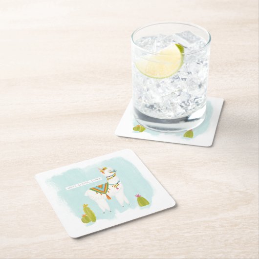 Pom Pom Llama Rama - Whole Lotta Llama Kartonnen Onderzetters (Insitu)