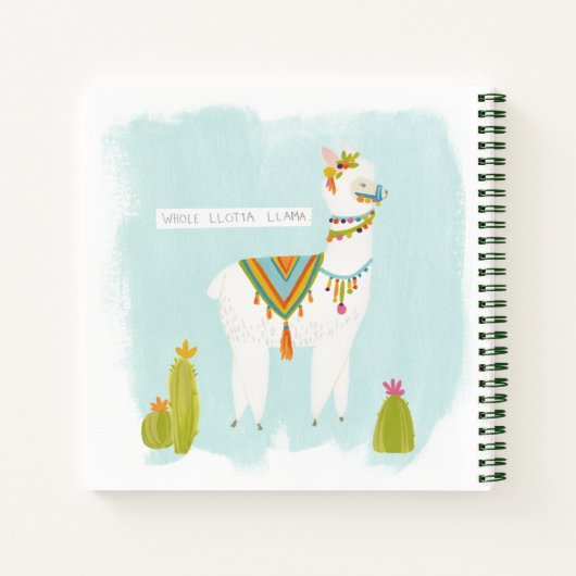 Pom Pom Llama Rama - Whole Lotta Llama Notitieboek (Achterkant)