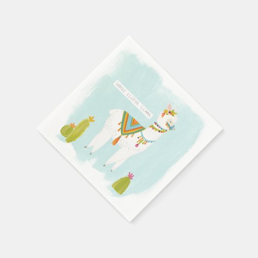 Pom Pom Llama Rama - Whole Lotta Llama Servet (Hoek)