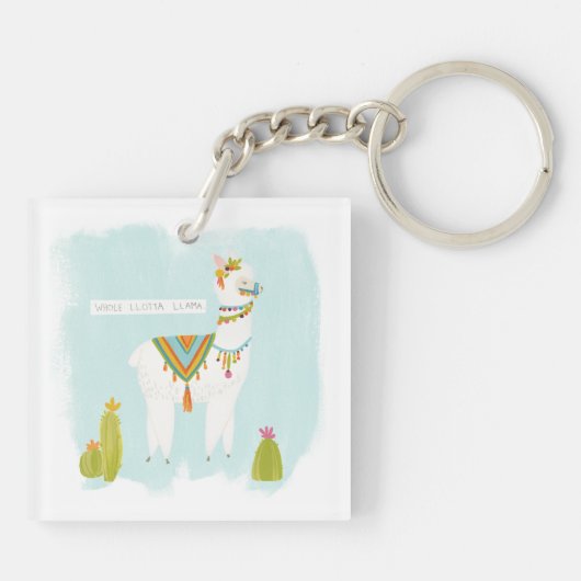 Pom Pom Llama Rama - Whole Lotta Llama Sleutelhanger (Achterkant)