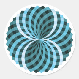 Pom-Pom Patroon Ronde Sticker