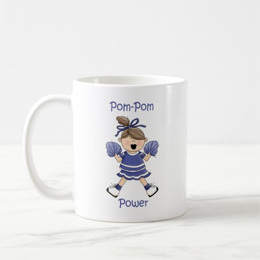 Pom-Pom Power Brunet Koffiemok (Links)