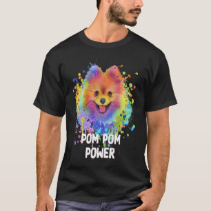 Pom Pom Power Pommeren Humor Speelgoed Breed Anima T-shirt