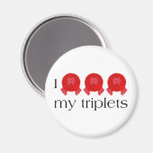 Pom Pom Triplets Magnet (Voorkant / Achterkant)