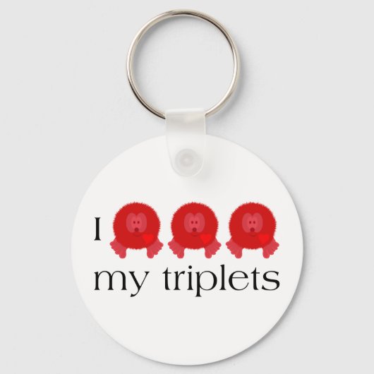 Pom Pom Triplets Sleutelhanger (Voorkant)