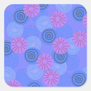 Pom-pom Vierkante Sticker