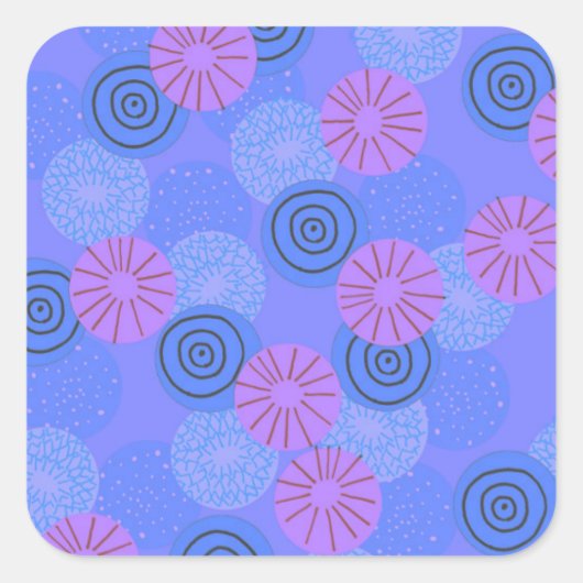 Pom-pom Vierkante Sticker (Voorkant)