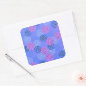 Pom-pom Vierkante Sticker (Envelop)