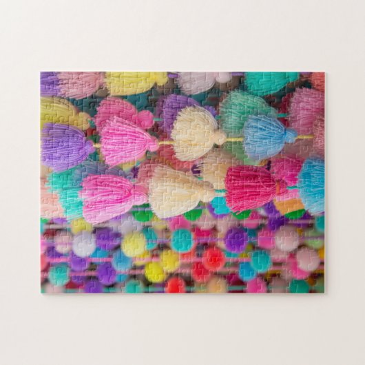 Pom Poms in Tulum Legpuzzel (Horizontaal)