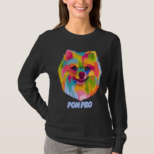 Pom Pro  Pomeranian Humor Pom Pom Animal Pun Dog T-shirt (Voorkant)