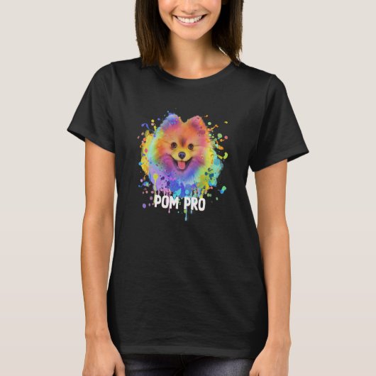 Pom Pro Pommeren Humor Pom Pom Animal Pun Dog 1 T-shirt (Voorkant)