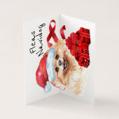 Pom Santa kerstmis sack rode geschenken linten DIY Kaart (Binnen)