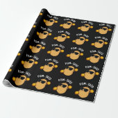 Pom-tato Funny Potato Pun Dark BG Cadeaupapier (Uitgerold)