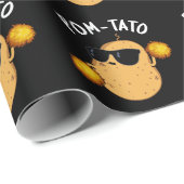 Pom-tato Funny Potato Pun Dark BG Cadeaupapier (Rol Hoek)
