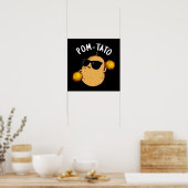 Pom-tato Funny Potato Pun Dark BG Poster (Keuken)