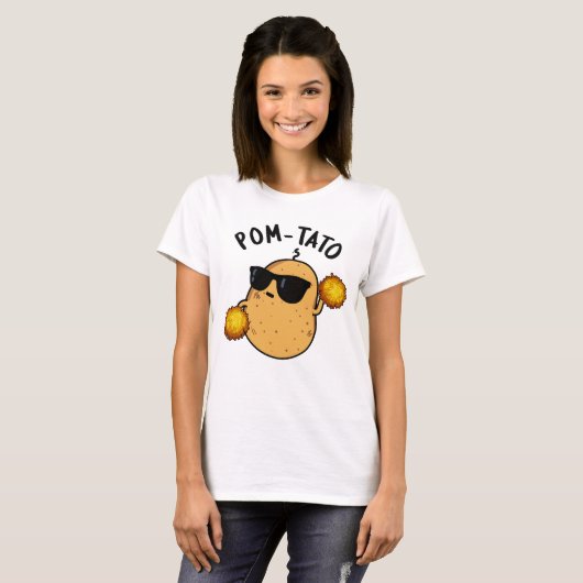 Pom-tato Funny Potato Pun T-shirt (Voorkant volledig)