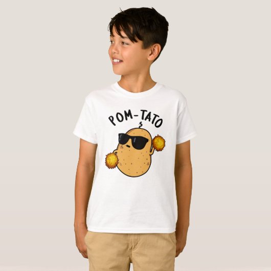 Pom-tato Funny Potato Pun T-shirt (Voorkant volledig)