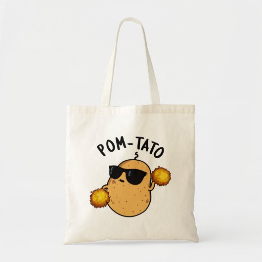 Pom-tato Funny Potato Pun Tote Bag (Voorkant)