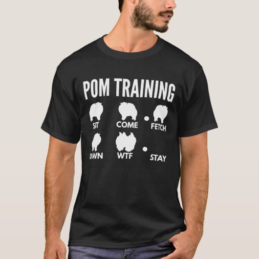 Pom Training Pommeren Tricks T-shirt (Voorkant)