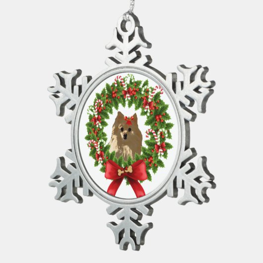 Pom Wreath Holiday Ornament (Rechts)