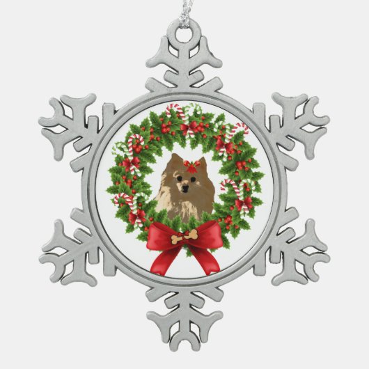 Pom Wreath Holiday Ornament (Voorkant)