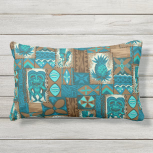 Pomaika’i Tiki Hawaïaans Vintage Tapa Buiten Buitenkussen