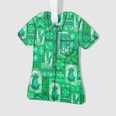 Pomaika’i Tiki Hawaiian  Tapa Aloha Shirt Ornament (voorkant)