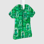 Pomaika’i Tiki Hawaiian  Tapa Aloha Shirt Ornament (voorkant)