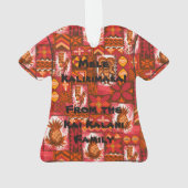 Pomaika’i Tiki Hawaiian  Tapa Aloha Shirt Ornament (achterkant)