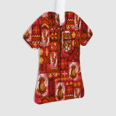 Pomaika’i Tiki Hawaiian  Tapa Aloha Shirt Ornament (voorkant)