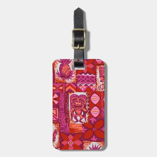 Pomaika’i Tiki Hawaiian  Tapa Bagagelabel (Voorkant verticaal)