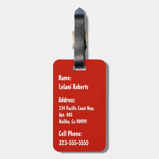 Pomaika’i Tiki Hawaiian  Tapa Bagagelabel (Achterkant verticaal)