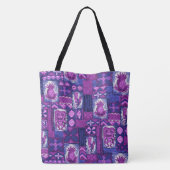 Pomaika’i Tiki Hawaiian  Tapa Beach Bag Tote Bag (Achterkant)