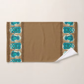 Pomaika’i Tiki Hawaiian Tapa Coordinate - Brown Bad Handdoek (Handdoek)