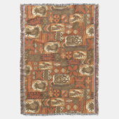 Pomaika’i Tiki Hawaiian  Tapa Deken (Voorkant Verticaal)